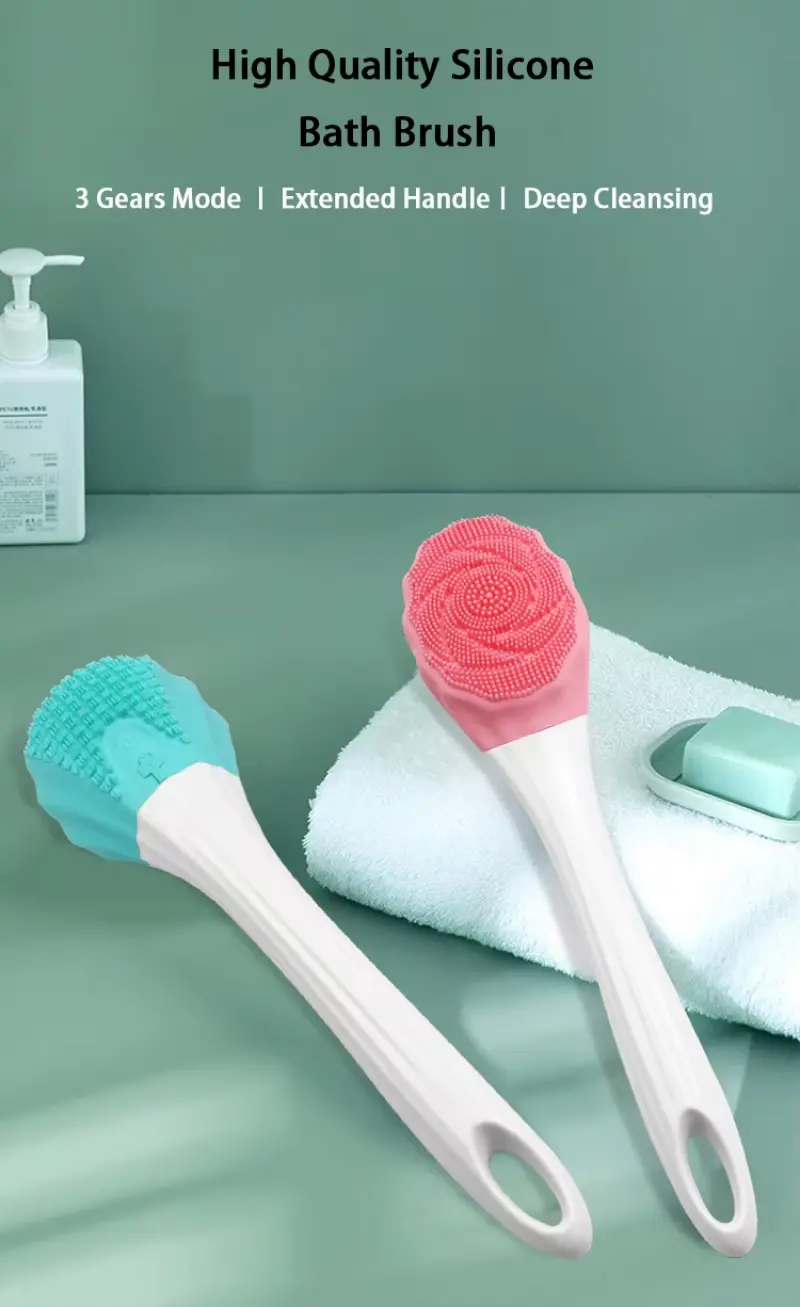 Electric Massager Silicone Bath Brush Back Scrubber（5）