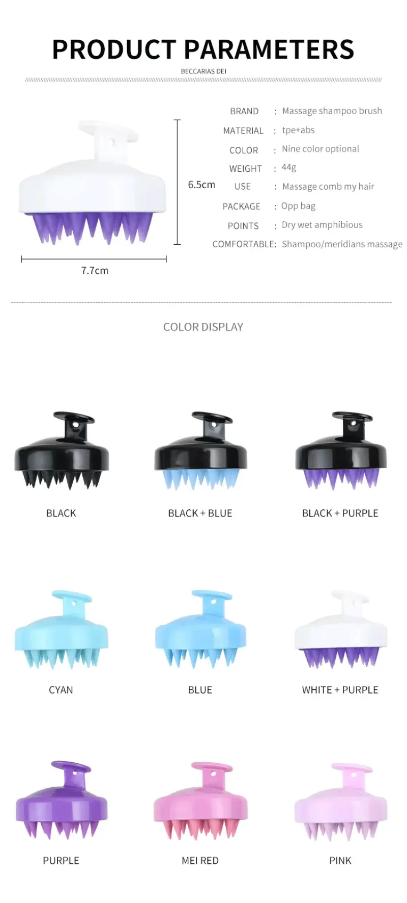 Hair Scalp Massage Shampoo Brush (5)