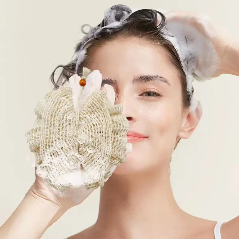 Natural Ramie Shower Pouf（8）