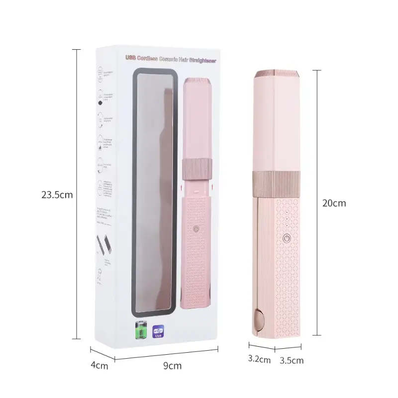 Portable Mini Cordless Flat Iron Hair Straightener (1)