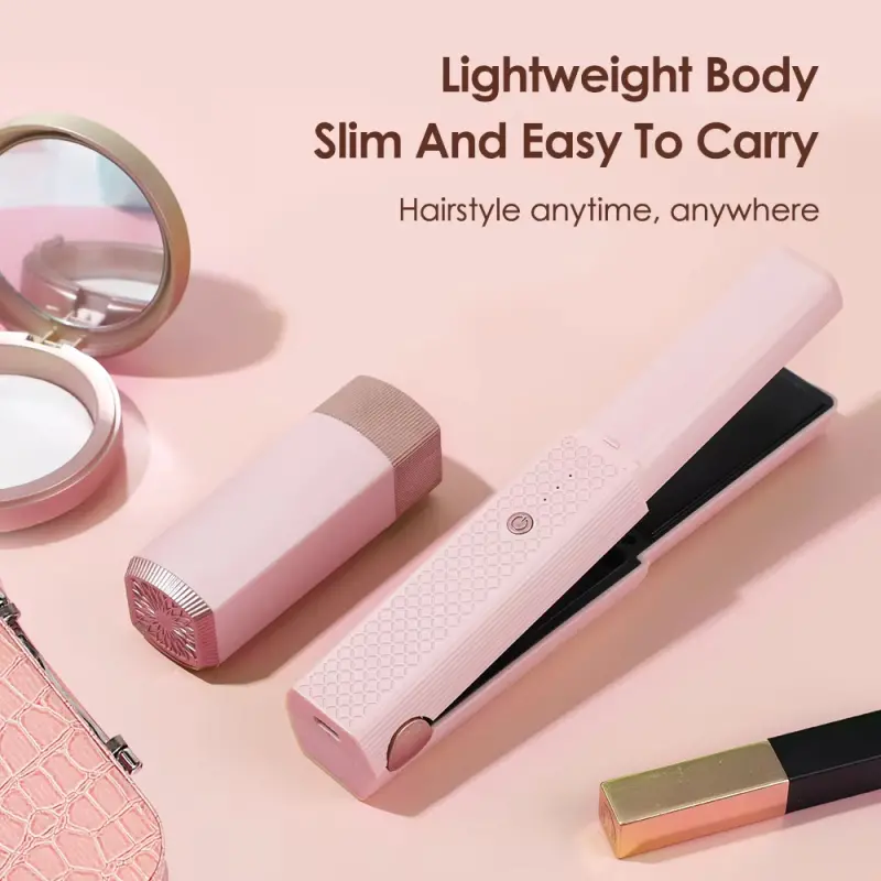 Portable Mini Cordless Flat Iron Hair Straightener (3)