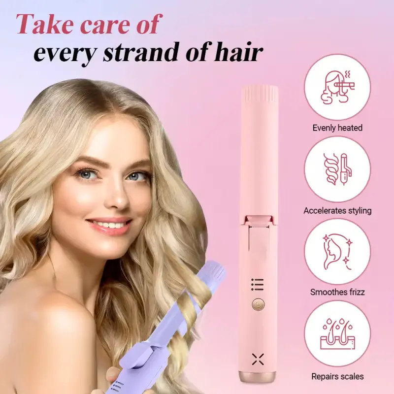 Portable USB Rechargeable Hair Curling Iron (0)