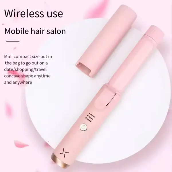 Portable USB Rechargeable Hair Curling Iron (2)