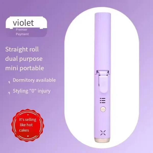 Portable USB Rechargeable Hair Curling Iron (3)