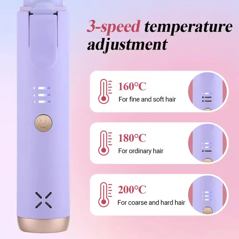 Portable USB Rechargeable Hair Curling Iron (5)